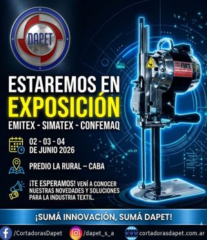 Emitex, Simatex y Confemaq Dapet Expo 2026